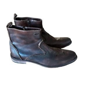 Rocket Dog Men’s Leather Western Boots Brown Size 9.5